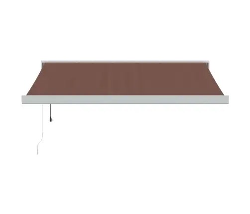 Izvelkama Markīze Ar Led, Manuāla, 350X250 Cm, Brūna Vidaxl
