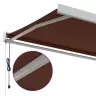 Izvelkama Markīze Ar Led, Manuāla, 350X250 Cm, Brūna Vidaxl