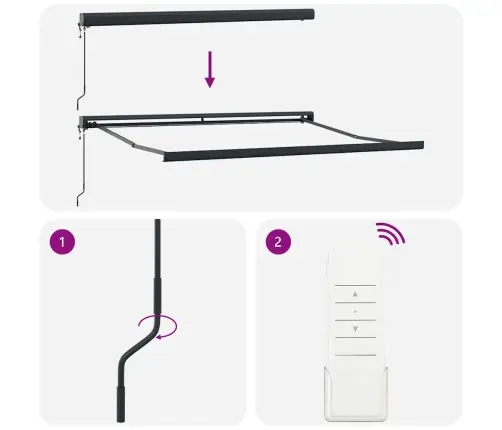 Izvelkama Markīze, Automātiska, 300X250 Cm, Brūns Vidaxl