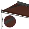 Izvelkama Markīze Ar Led, Manuāla, 350X250 Cm, Brūna Vidaxl