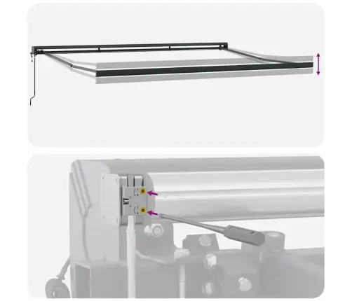 Automaatselt Sissetõmmatav Varikatus, Pruun, 400 X 300 Cm