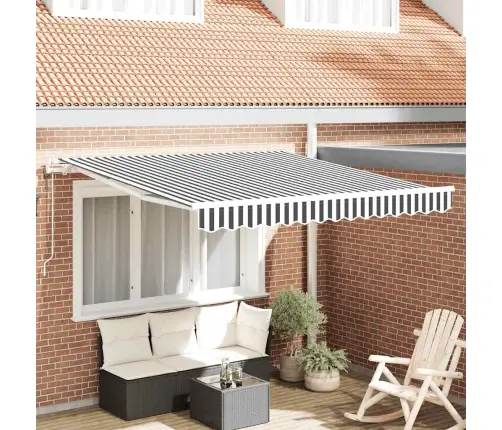 Automatinė Ištraukiama Markizė, Antracito Ir Balta, 300X250Cm