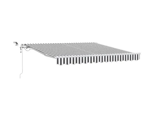 Automātiski Izvelkama Markīze, Led, Pelēka Un Balta, 300X250 Cm Vidaxl