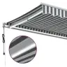 Automātiski Izvelkama Markīze, Led, Pelēka Un Balta, 350X250 Cm Vidaxl