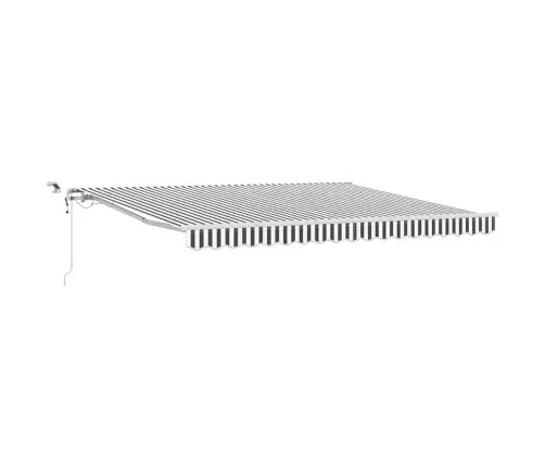 Automātiski Izvelkama Markīze, Led, Pelēka Un Balta, 400X300 Cm Vidaxl