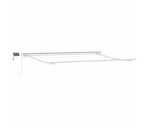 Manuāli Izvelkama Nojume Ar Led, Pelēka Un Balta, 450X300 Cm Vidaxl