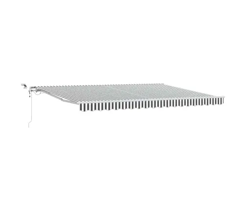 Automātiski Izvelkama Markīze, Led, Pelēka Un Balta, 450X300 Cm Vidaxl