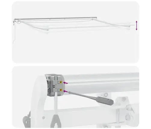 Automātiski Izvelkama Markīze, Led, Pelēka Un Balta, 450X300 Cm Vidaxl