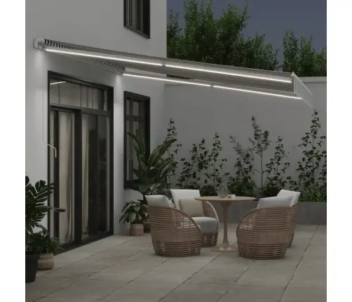 Rankiniu Būdu Ištraukiama Markizė, Antracito/Balta, 400X350Cm