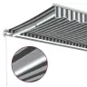 Manuāli Izvelkama Nojume Ar Led, Pelēka Un Balta, 450X350 Cm Vidaxl