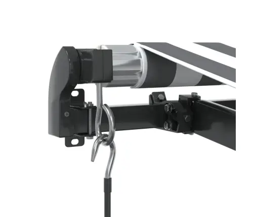 Rankiniu Būdu Ištraukiama Markizė, Antracito/Balta, 400X350Cm