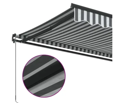 Rankiniu Būdu Ištraukiama Markizė, Antracito/Balta, 400X350Cm