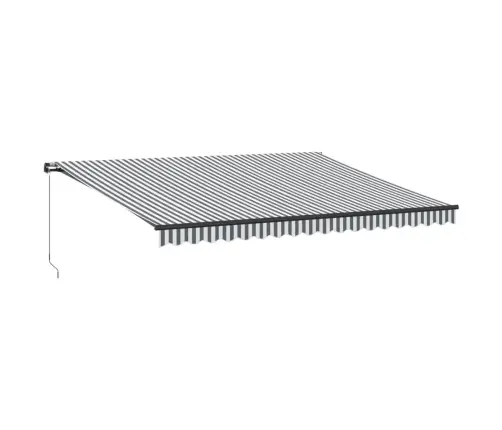 Manuāli Izvelkama Nojume, Pelēka Un Balta, 450X350 Cm Vidaxl