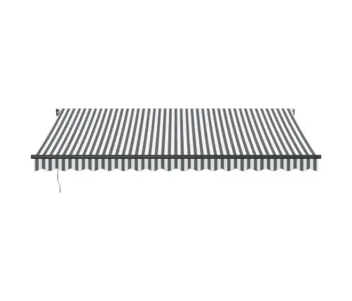 Manuāli Izvelkama Nojume, Led, Pelēka Un Balta, 450X350 Cm Vidaxl