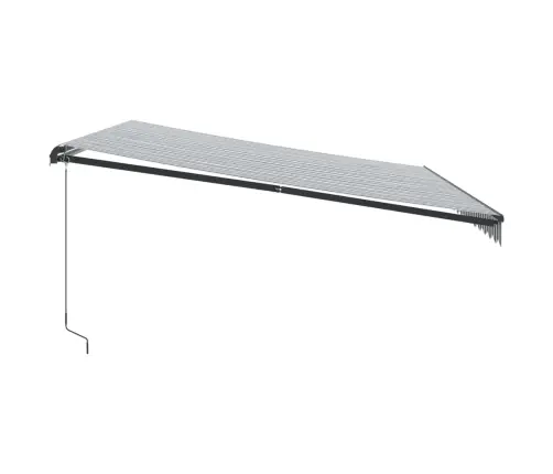 Manuāli Izvelkama Nojume, Led, Pelēka Un Balta, 450X350 Cm Vidaxl