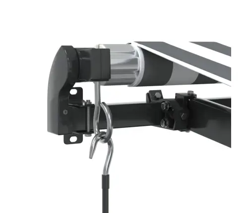 Manuāli Izvelkama Nojume, Led, Pelēka Un Balta, 450X350 Cm Vidaxl