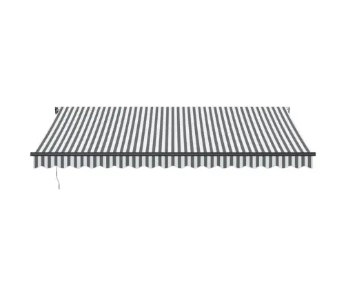 Automātiski Izvelkama Markīze, Led, Pelēka Un Balta, 450X350 Cm Vidaxl