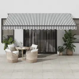 Automātiski Izvelkama Markīze, Led, Pelēka Un Balta, 450X350 Cm Vidaxl Automātiski Izvelkama Markīze, Led, Pelēka Un Balta, 450X350 Cm Vidaxl