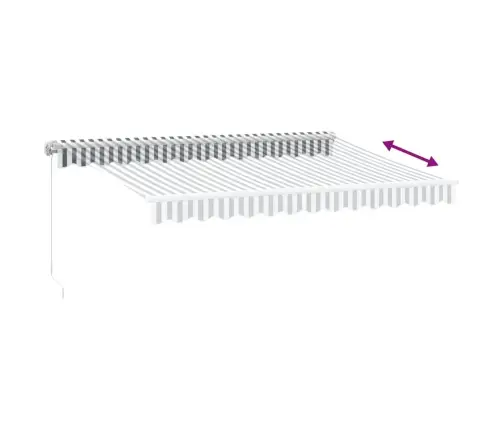 Rankiniu Būdu Ištraukiama Markizė, Antracito/Balta, 350X250Cm