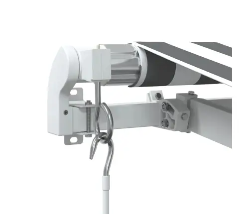 Rankiniu Būdu Ištraukiama Markizė, Antracito/Balta, 350X250Cm