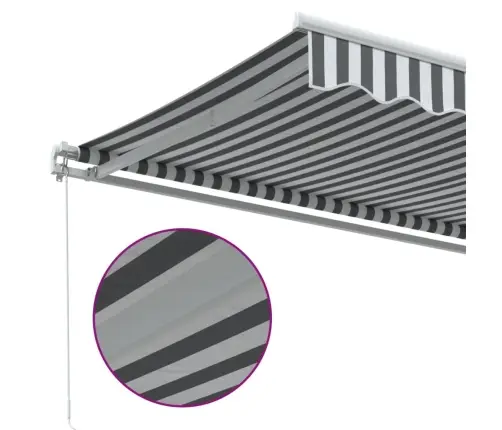 Rankiniu Būdu Ištraukiama Markizė, Antracito/Balta, 350X250Cm