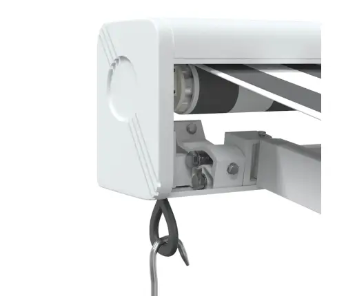 Izvelkama Markīze Antracītpelēka Balta Audums Alumīnijs Vidaxl