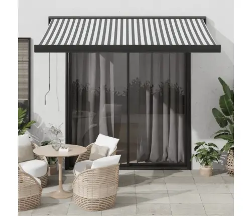 Ištraukiama Markizė, Antracito/Balta, 3,5X2,5M, Audinys