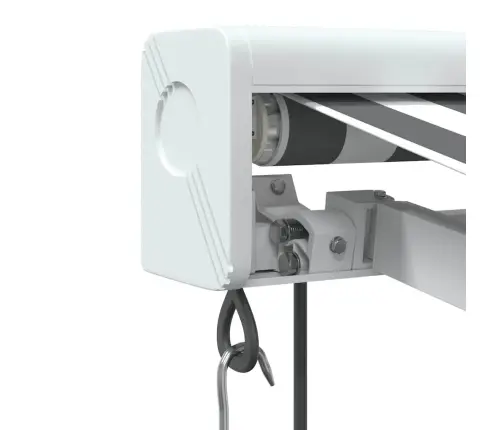 Izvelkama Markīze Antracītpelēka Balta Audums Alumīnijs Vidaxl