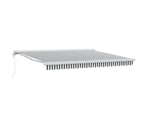 Sissetõmmatav Varikatus Antratsiit-Valge 4X3M Kangas/Alumiinium