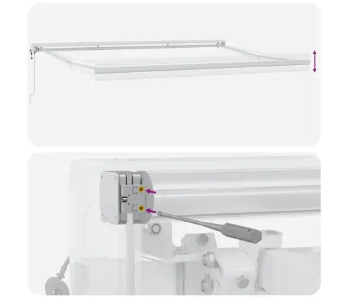 Sissetõmmatav Varikatus Antratsiit-Valge 4X3M Kangas/Alumiinium
