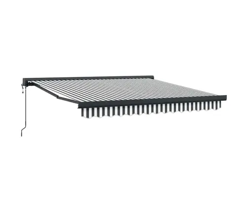 Ištraukiama Markizė, Antracito/Balta, 3X2,5M, Audinys/Aliuminis