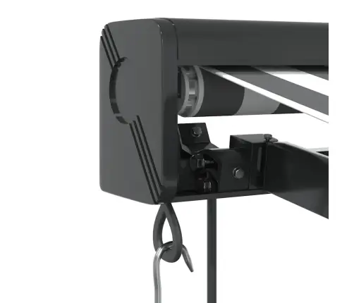 Izvelkama Markīze Antracītpelēka Balta Audums Alumīnijs Vidaxl