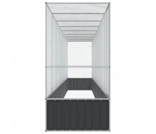 Putnu Māja, Sudraba Krāsa, 834,5X107X212 Cm, Tērauds Vidaxl