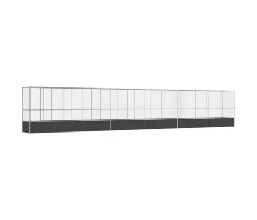 Putnu Māja, Sudraba Krāsa, 1250,5X107X212 Cm, Tērauds Vidaxl