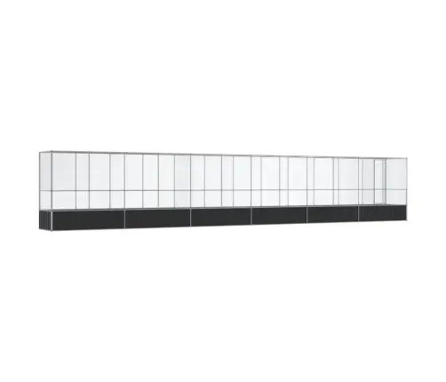 Putnu Māja, Sudraba Krāsa, 1250,5X107X212 Cm, Tērauds Vidaxl