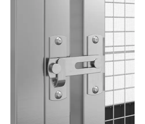 Linnumaja Koos Laiendusega, Hõbedane, 518X307X212 cm Teras