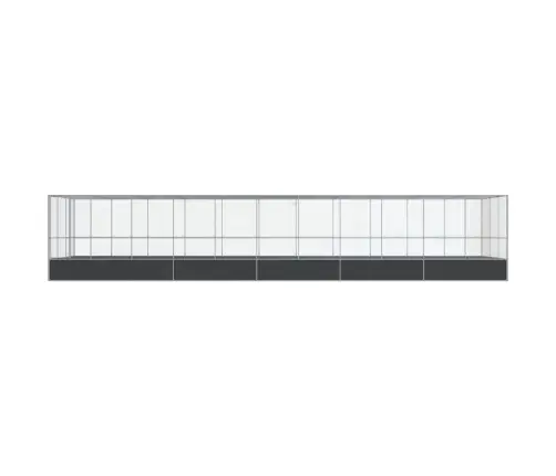 Putnu Māja, Sudraba Krāsa, 1139X307X212 Cm, Tērauds Vidaxl