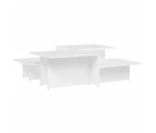 Kafijas Galdiņi, 2 Gab., Balti, Inženierijas Koks Vidaxl