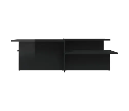 Kafijas Galdiņi, 2 Gab., Spīdīgi Melns, Inženierijas Koks Vidaxl