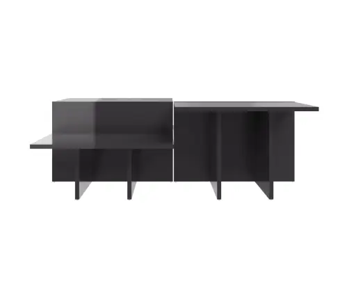 Kafijas Galdiņi, 2 Gab., Spīdīgi Pelēki, Inženierijas Koks Vidaxl