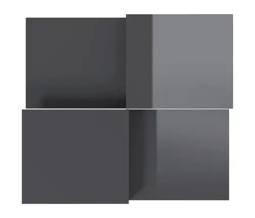 Kafijas Galdiņi, 2 Gab., Spīdīgi Pelēki, Inženierijas Koks Vidaxl