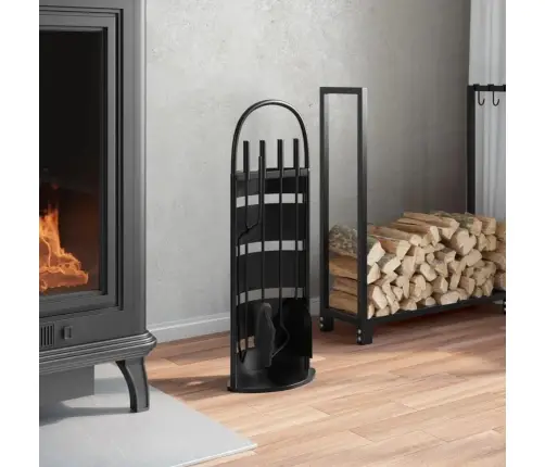 5 Dalių Židinio Įrankių Rinkinys, 23X15X66 cm Plienas