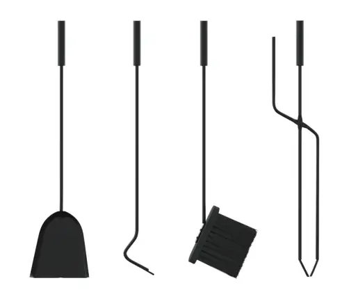 5 Dalių Židinio Įrankių Rinkinys, 23X15X66 cm Plienas