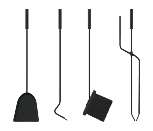 5 Dalių Židinio Įrankių Rinkinys, 23X15X66 cm Plienas