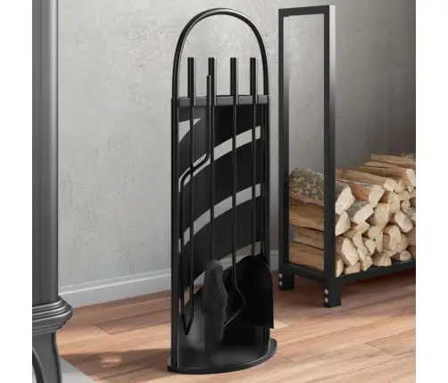 5 Dalių Židinio Įrankių Rinkinys, 23X15X66 cm Plienas