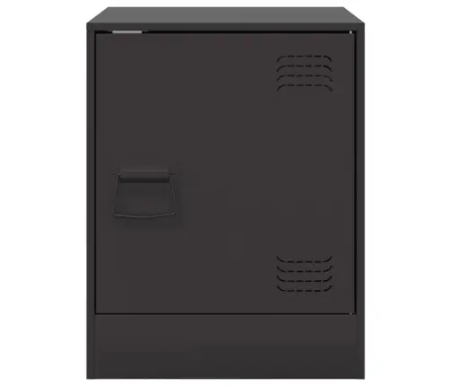 Naktsskapītis, Melns, 34,5X39X44 Cm, Tērauds Vidaxl