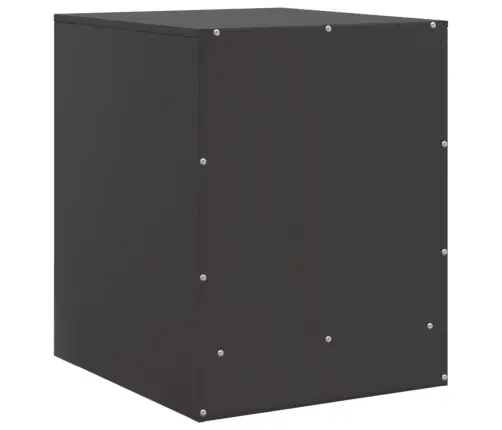 Naktsskapītis, Melns, 34,5X39X44 Cm, Tērauds Vidaxl