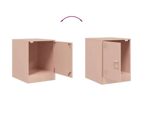 Naktinė Spintelė, Rožinės Spalvos, 34,5X39X44cm Plienas