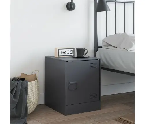 Naktinė Spintelė, Antracito Spalvos, 34,5X39X44cm Plienas