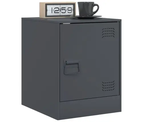 Naktinė Spintelė, Antracito Spalvos, 34,5X39X44cm Plienas